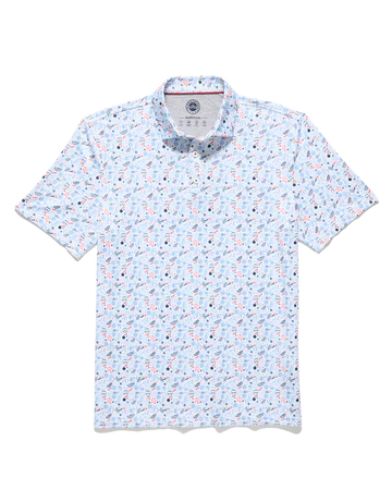 Chester Americana Summer BBQ Print Performance Polo | Flag & Anthem