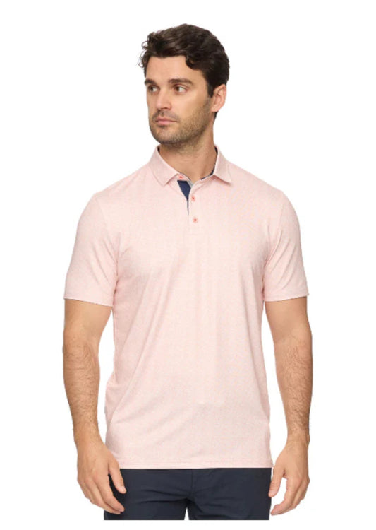Cloverdale SS Leaf Print Performance Polo | Flag & Anthem