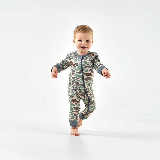 Baby Zip Up in Retro Duck Camo | Burlebo