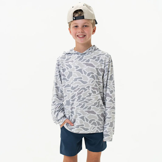 Youth Performance Hoodie in Tiger Stripe Camo | Burlebo
