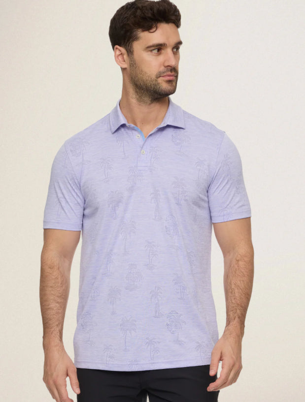 Southlake SS Palm Print Performance Polo | Flag & Anthem
