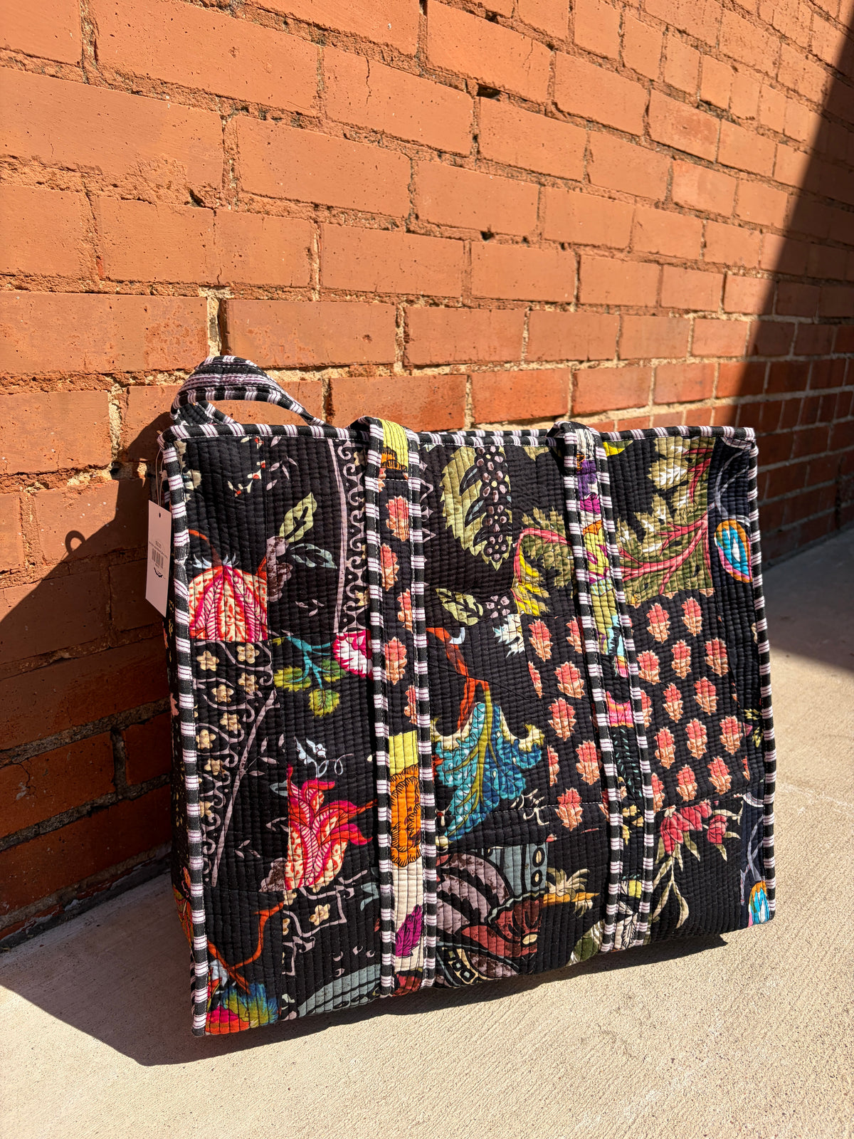 Large Patchwork Quilted Tote Bag