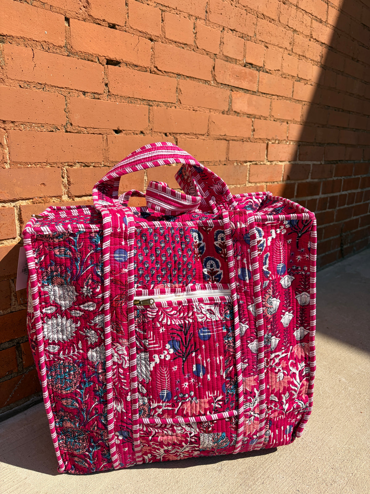 Large Patchwork Quilted Tote Bag