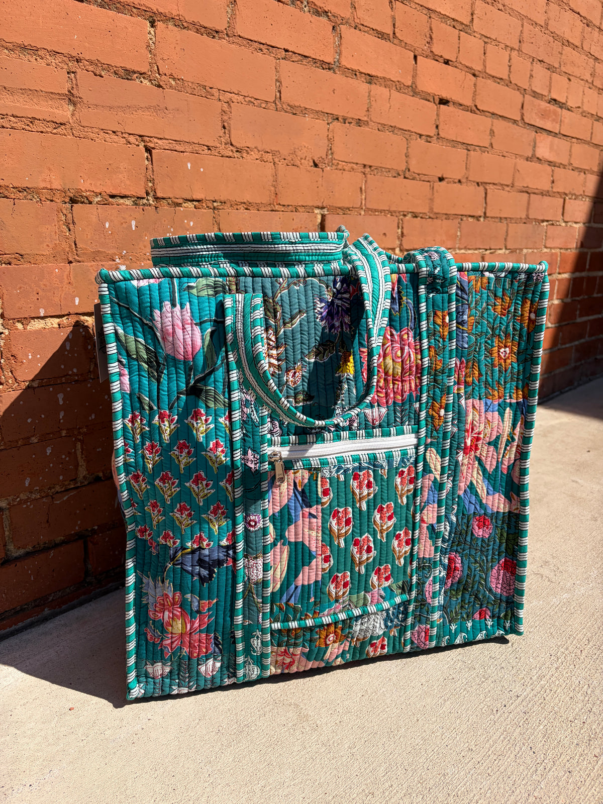 Large Patchwork Quilted Tote Bag
