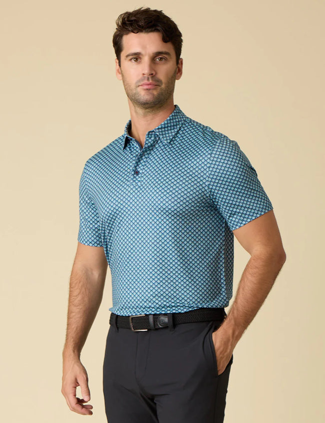 Fridley SS Agave Print Performance Polo | Flag & Anthem