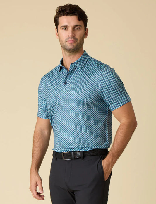 Fridley SS Agave Print Performance Polo | Flag & Anthem