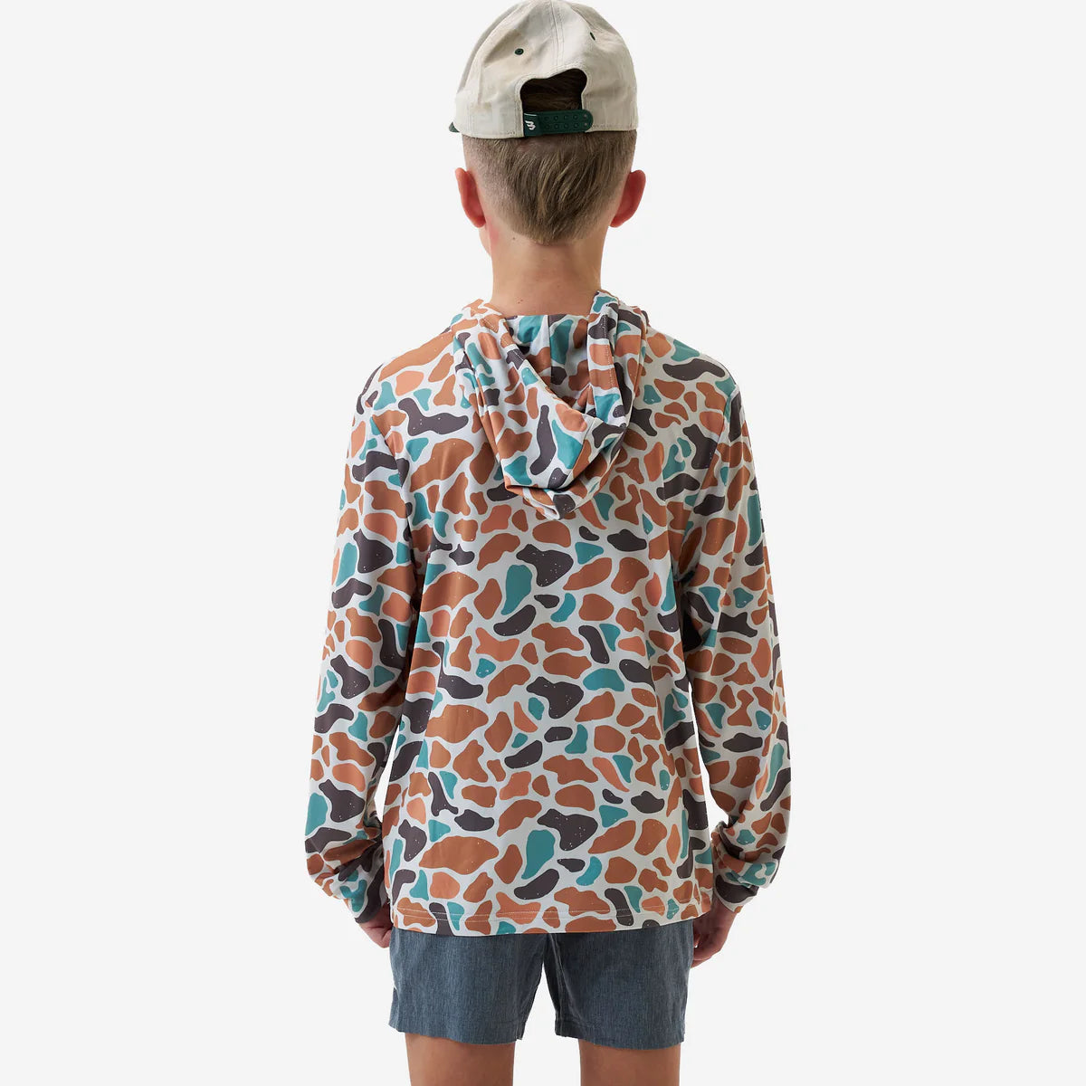 Youth Performance Hoodie in Bayside Camo | Burlebo