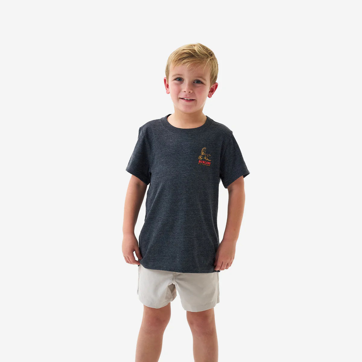 Youth Short Sleeve Tee in Heather Black | Burlebo