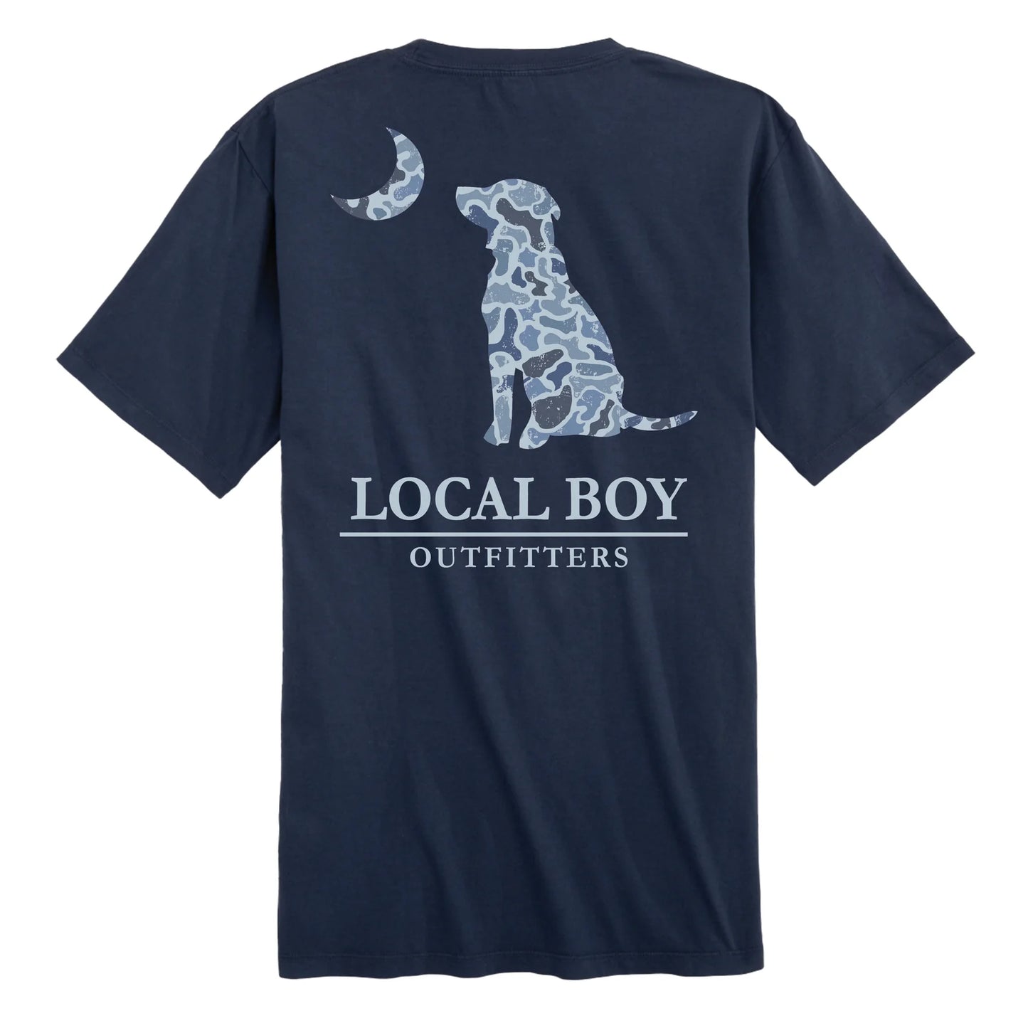 Toddler & Youth Distressed LCF Cobalt Dog & Moon SS Tee | Local Boy Outfitters