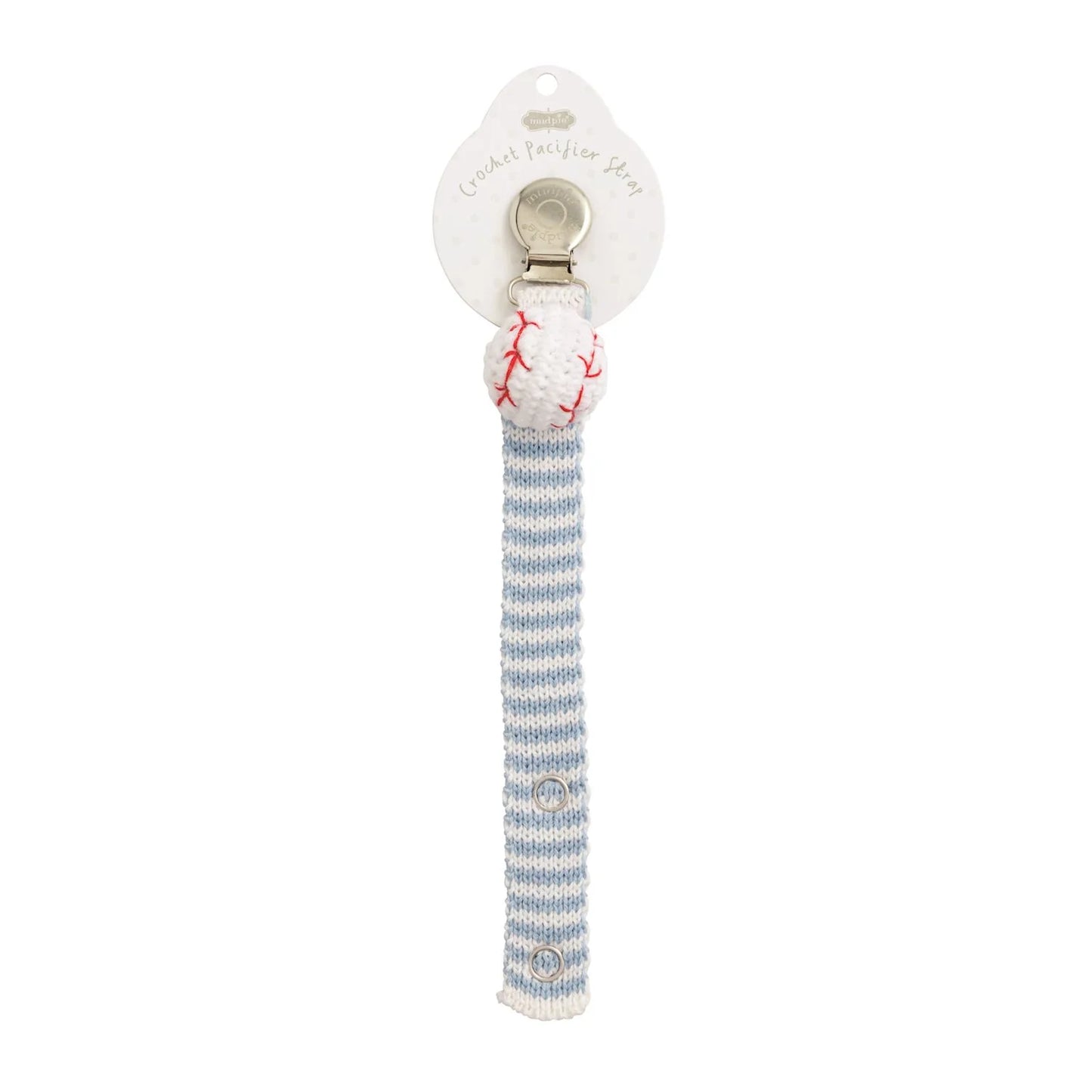 Baseball Crochet Pacy Clip | Mudpie