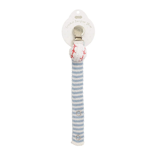 Baseball Crochet Pacy Clip | Mudpie