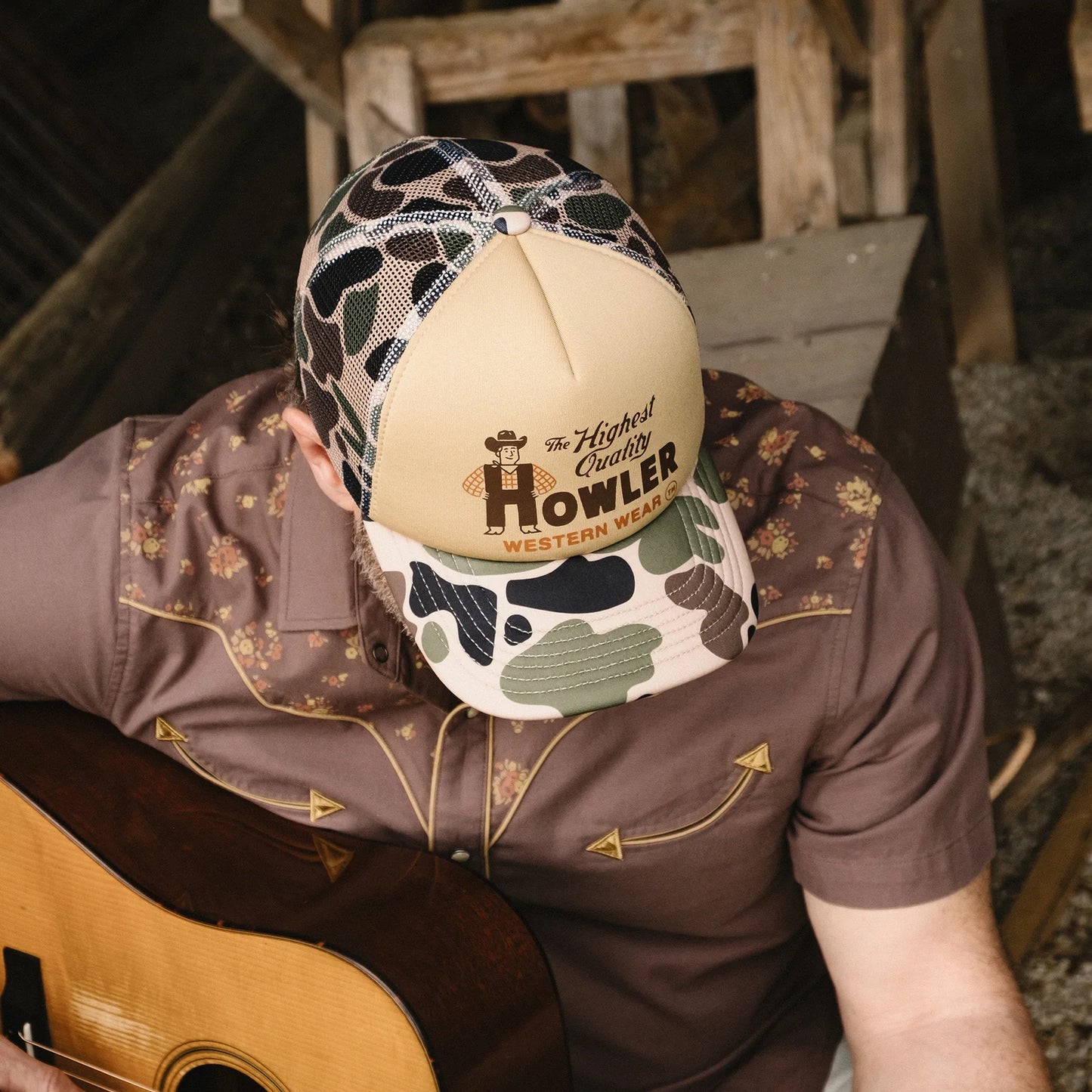 Foam Dome Howler Western Wear in Khaki/Camo | Howler