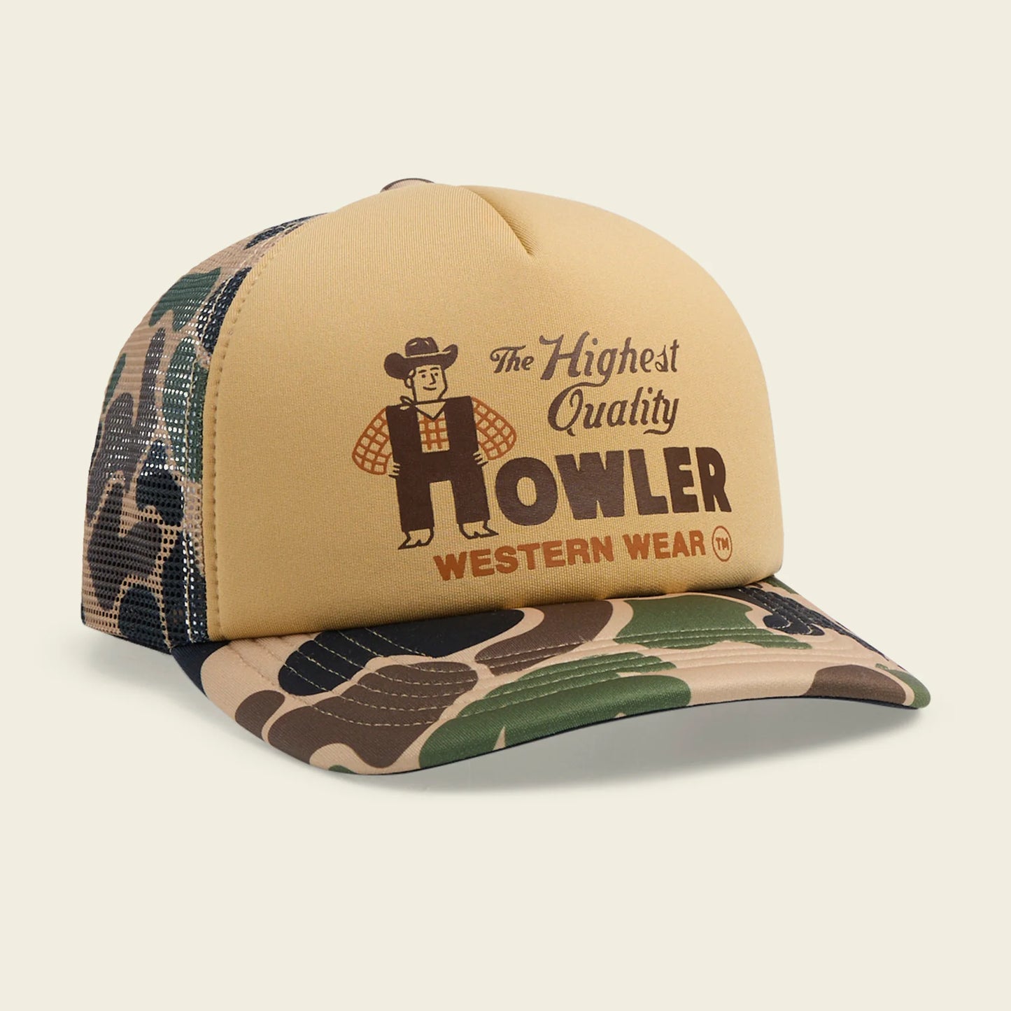Foam Dome Howler Western Wear in Khaki/Camo | Howler