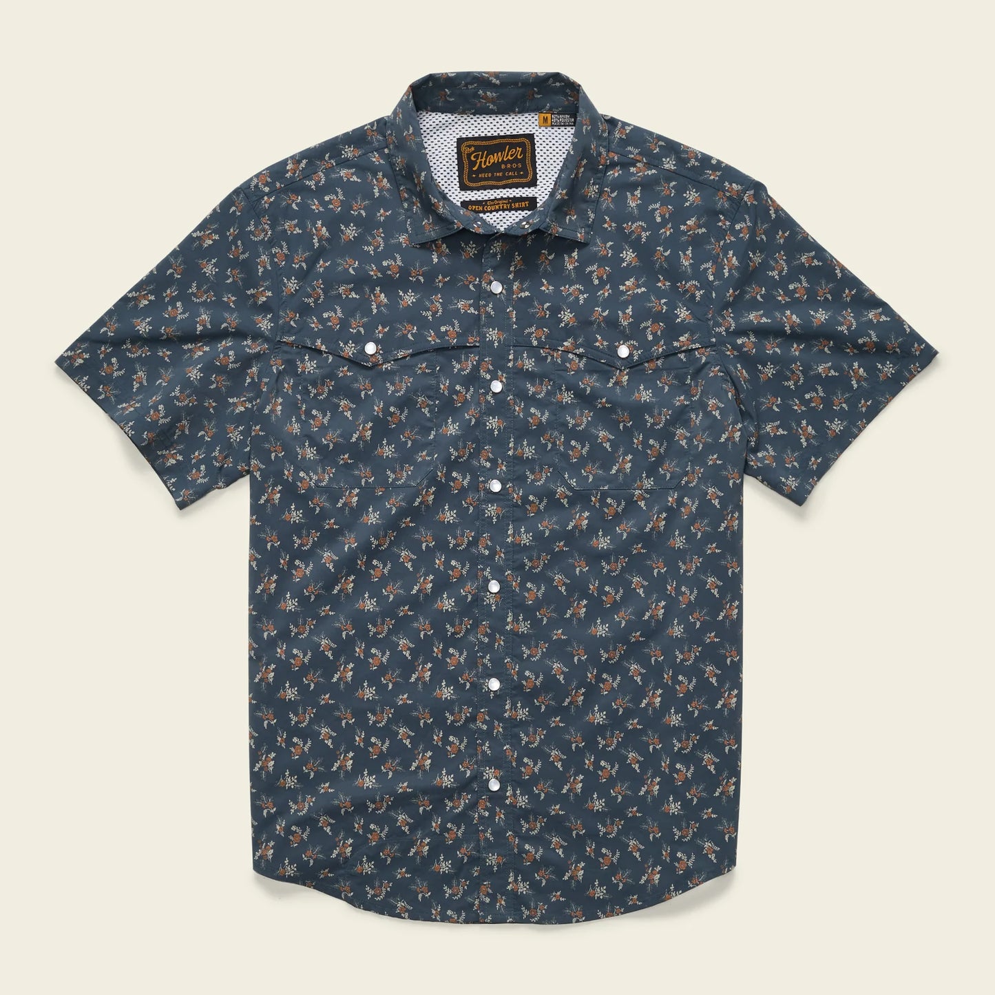 Open Country Tech Shirt : Rancher Floral : Dark Slate | Howler Bros