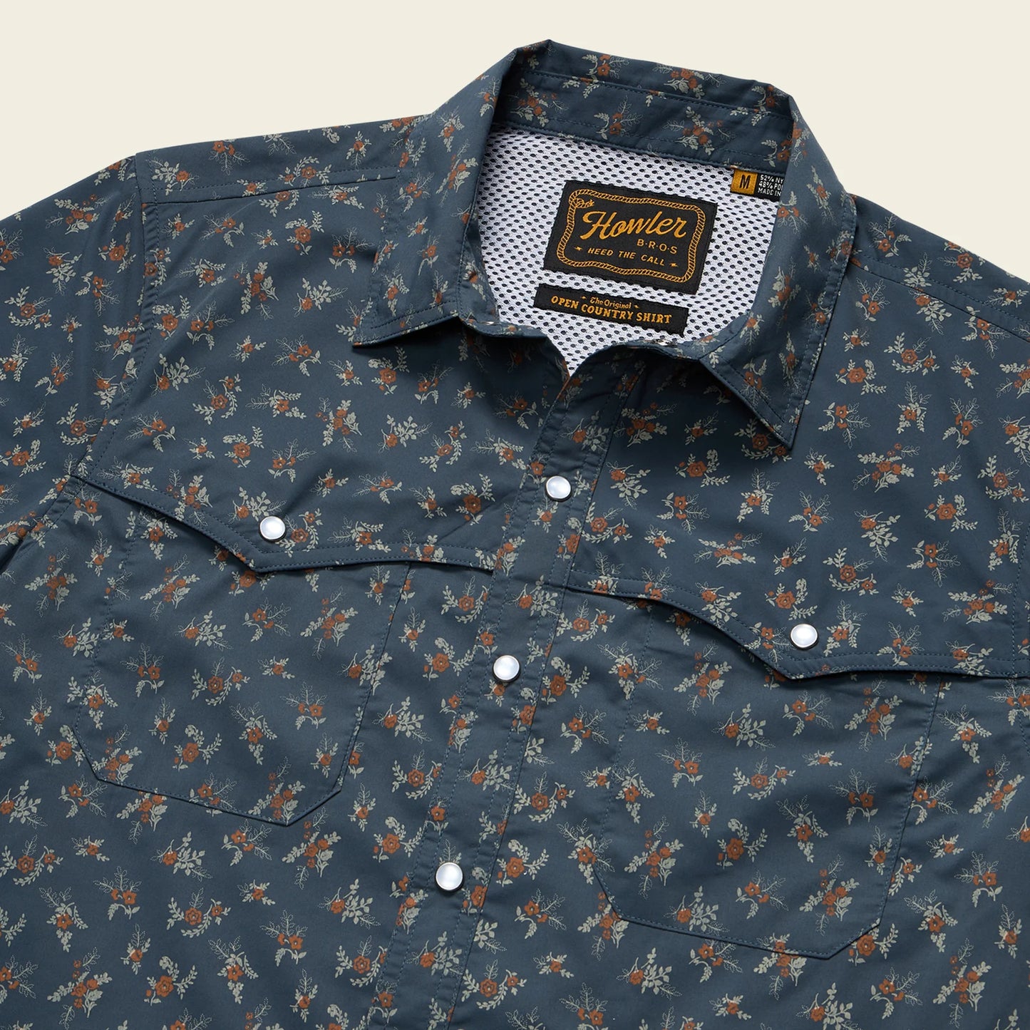 Open Country Tech Shirt : Rancher Floral : Dark Slate | Howler Bros