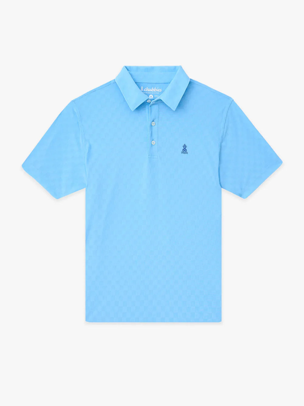 The Afternoon Blue Textured Performance Polo | Chubbies