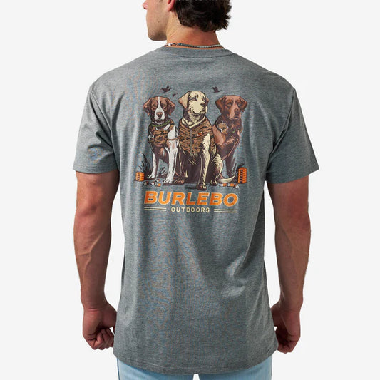 Camo Duck Dogs SS Tee in Dark Heather
