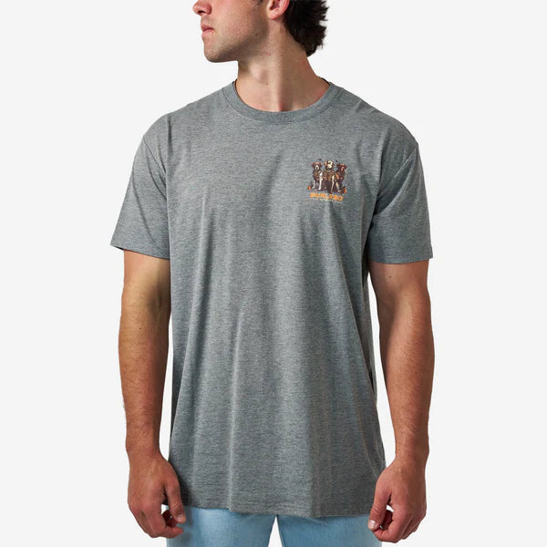 Camo Duck Dogs SS Tee in Dark Heather