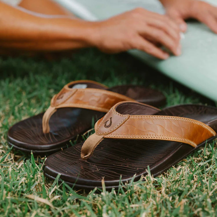 HIKIANALIA - Dark Java/ Tan Flip Flops