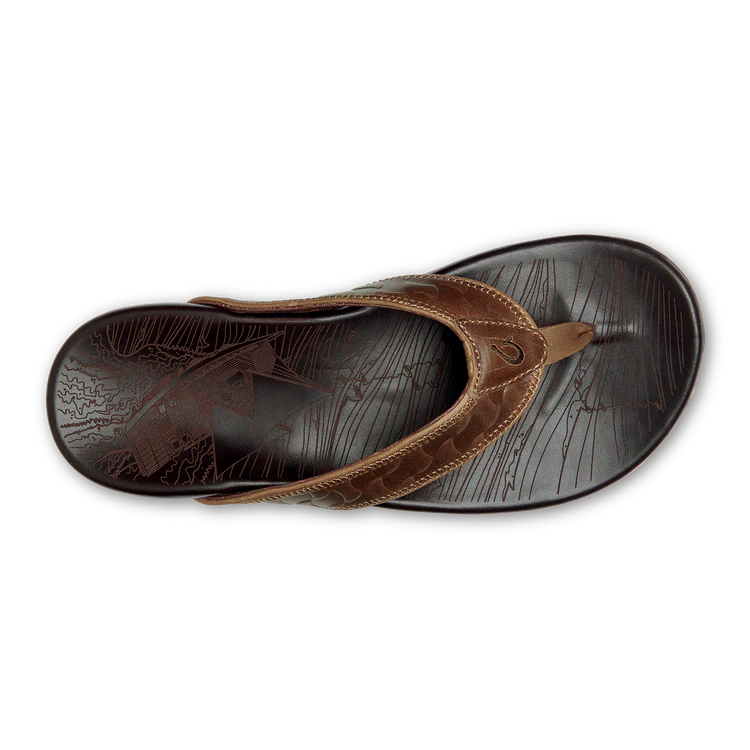 HIKIANALIA - Dark Java/ Tan Flip Flops