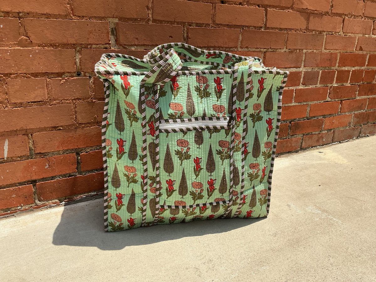 Large Quilted Tote Bag