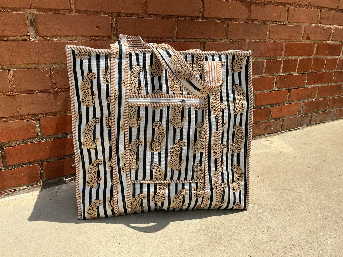 Large Quilted Tote Bag