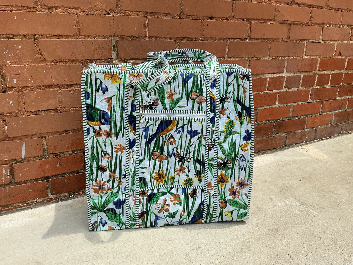 Large Quilted Tote Bag