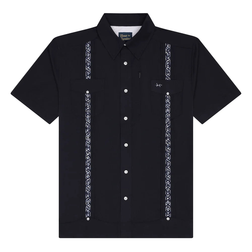 Guayabera Libre in Diablo Cielo Black
