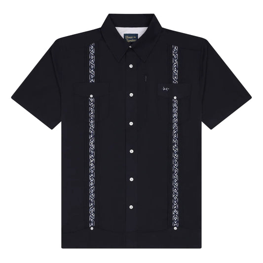 Guayabera Libre in Diablo Cielo Black