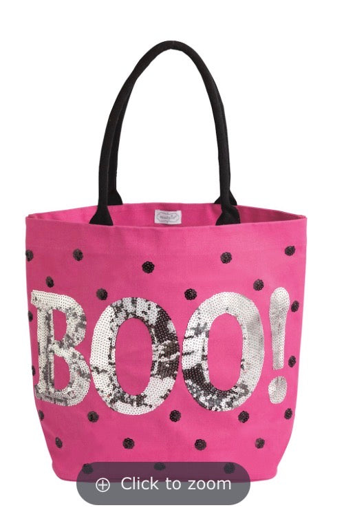 Halloween Sparkle Tote in Pink