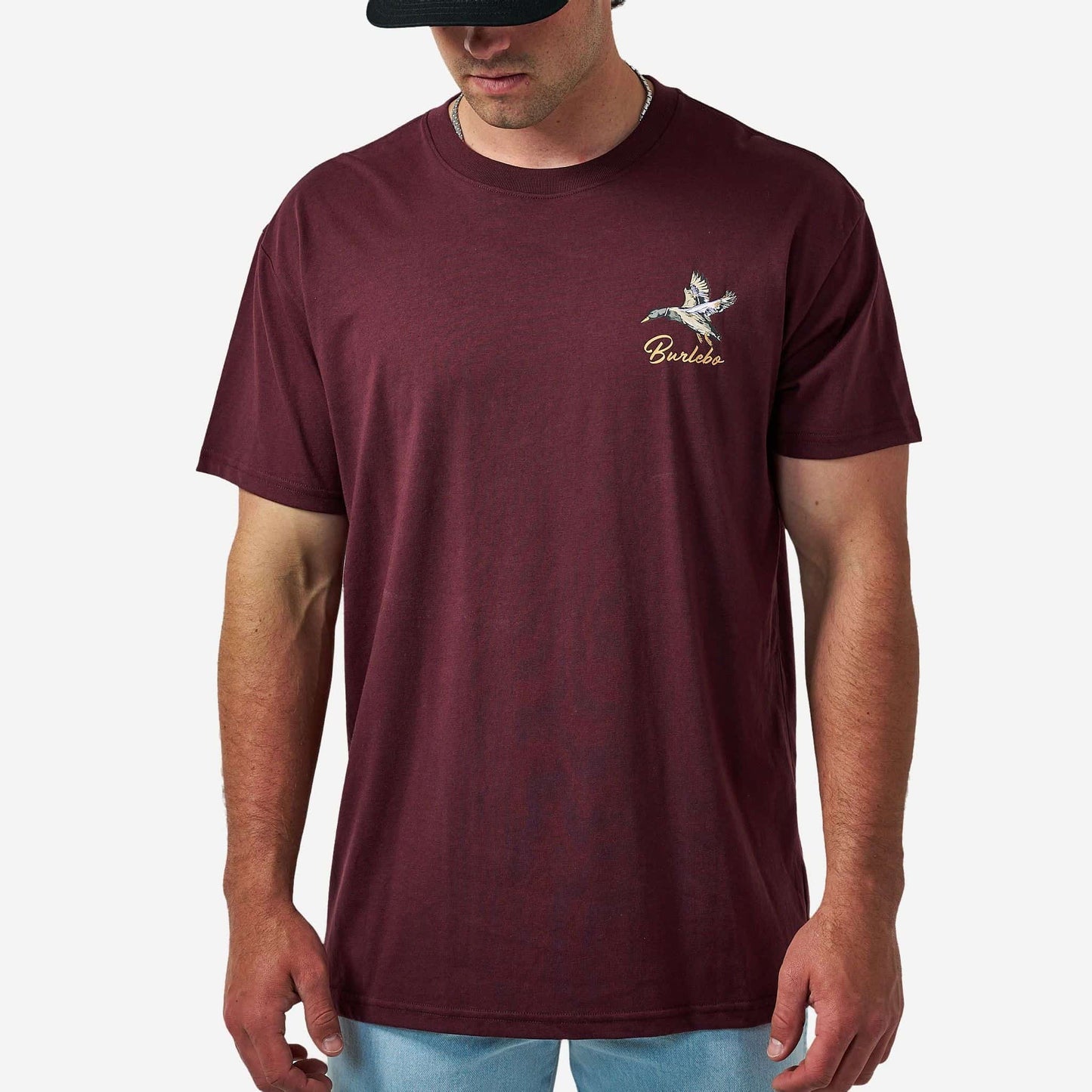 Short Sleeve Tee - Pintail Triangle Duck in Maroon