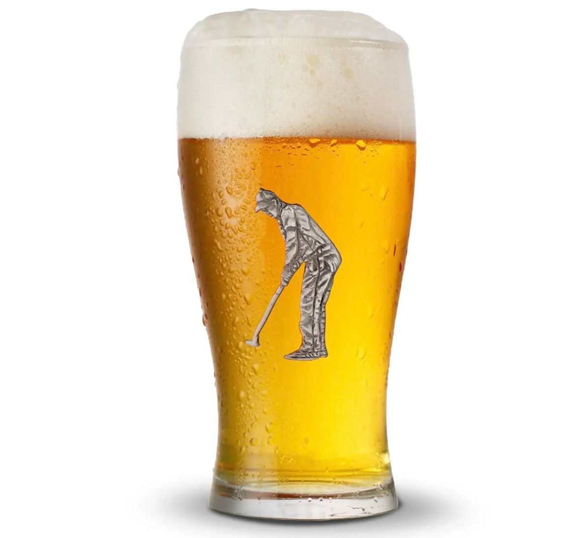 Golfer Beer Glass