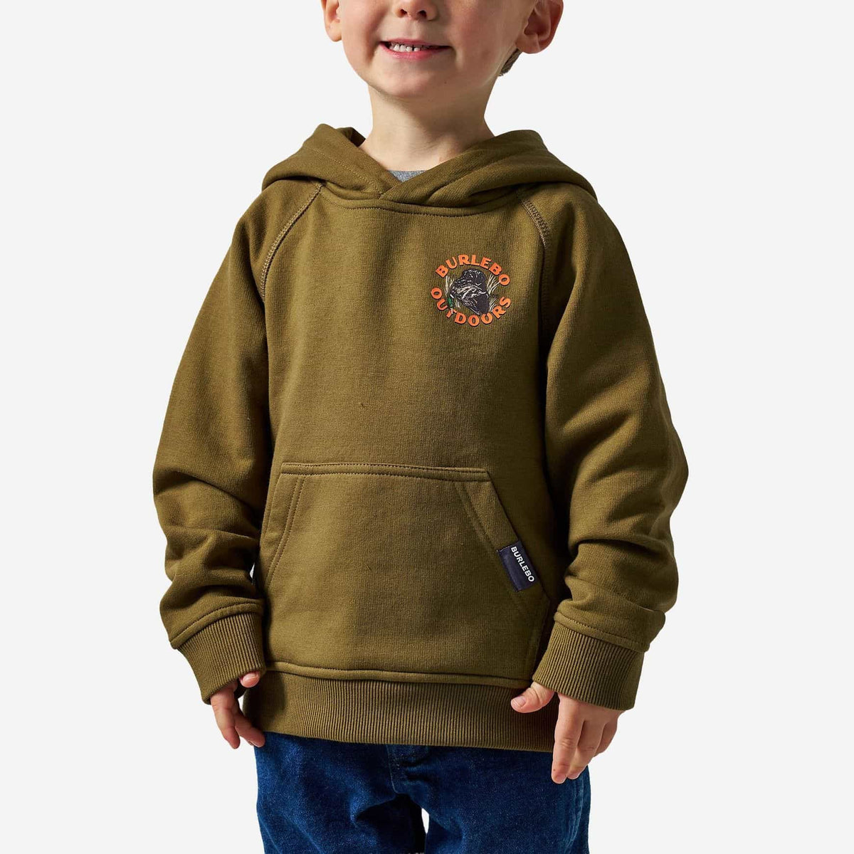 Youth Fleece Hoodie - Duck Down - Hunter Green