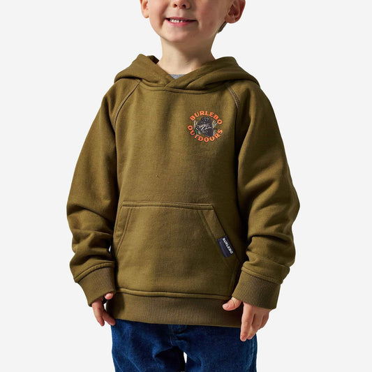 Youth Fleece Hoodie - Duck Down - Hunter Green