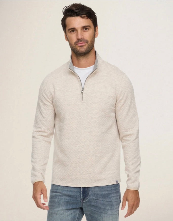 Bradner Super Soft Quilted 1/4 Zip Mock Neck