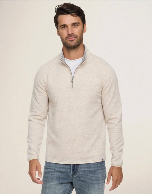 Bradner Super Soft Quilted 1/4 Zip Mock Neck