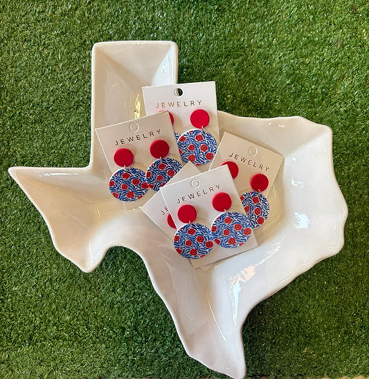 Red White & Bloom Earrings | Timber & Tweed Outfitters