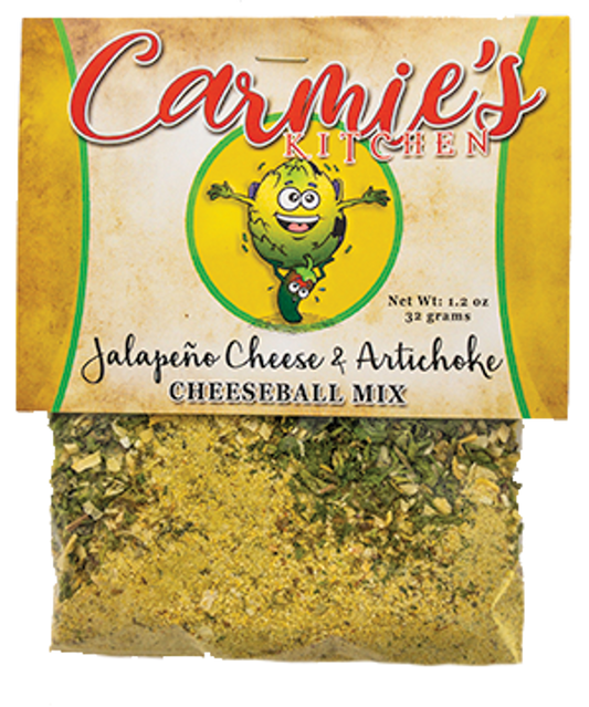 Jalapeno Cheese & Artichoke Cheeseball Mix | Carmie's Kitchen