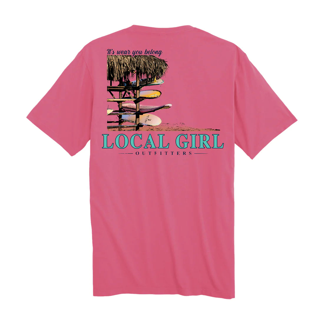 Surf Shack SS T-Shirt in Coral | Local Boy Outfitters