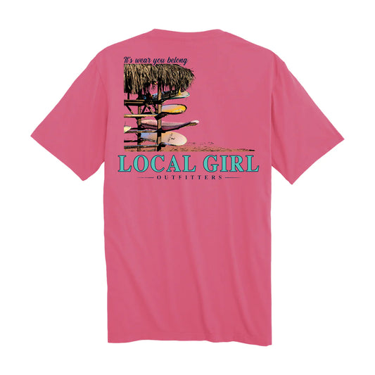 Surf Shack SS T-Shirt in Coral | Local Boy Outfitters