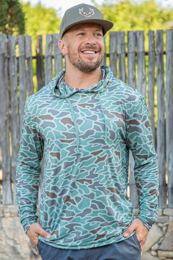 Performance Hoodie Retro Camo | Burlebo