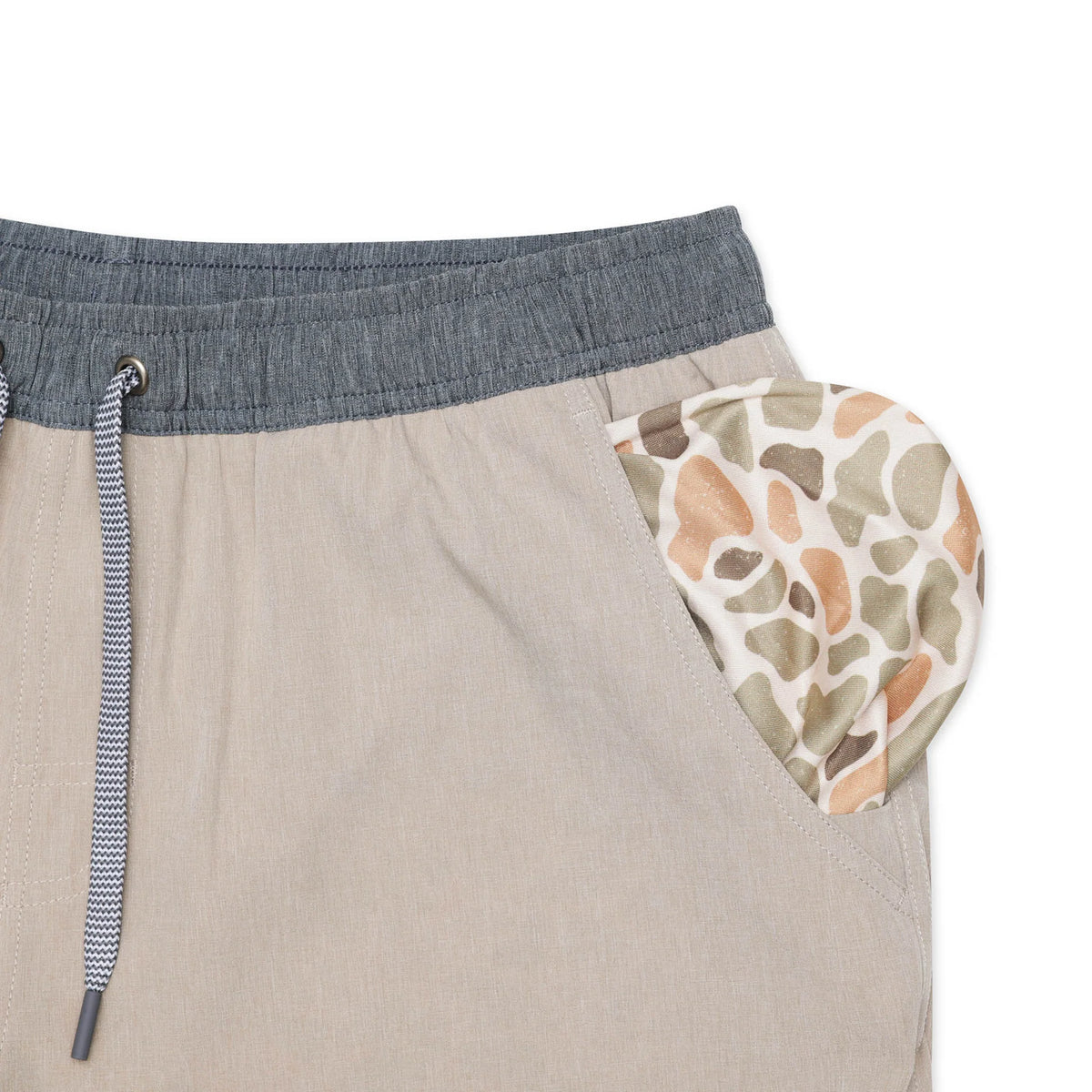 Athletic Shorts in Heather Khaki Venado Camo Liner | Burlebo
