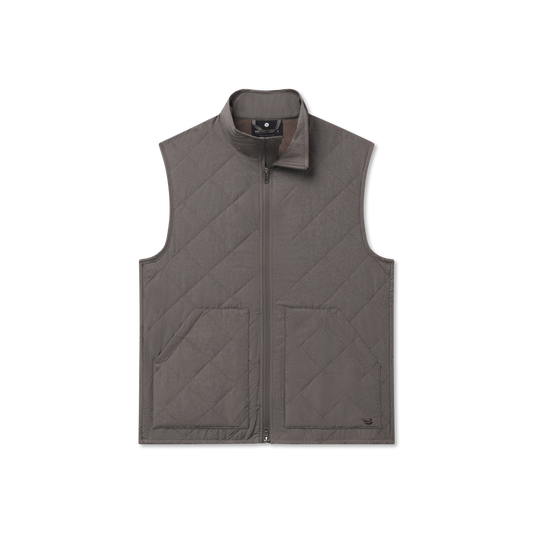 Bryson Ripstop Quilted Vest in Midnight Gray| Southern Marsh