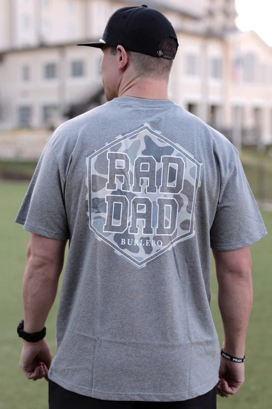 Rad Dad Deer Camo Dark Heather Grey | Burlebo