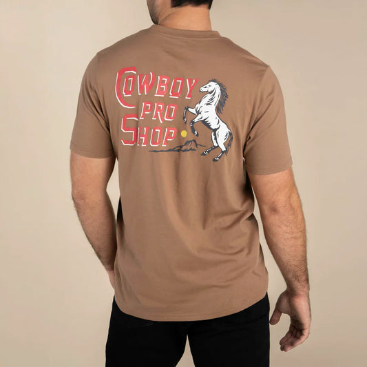 Cowboy Pro Shop T-Shirt in Light Brown | Sendero
