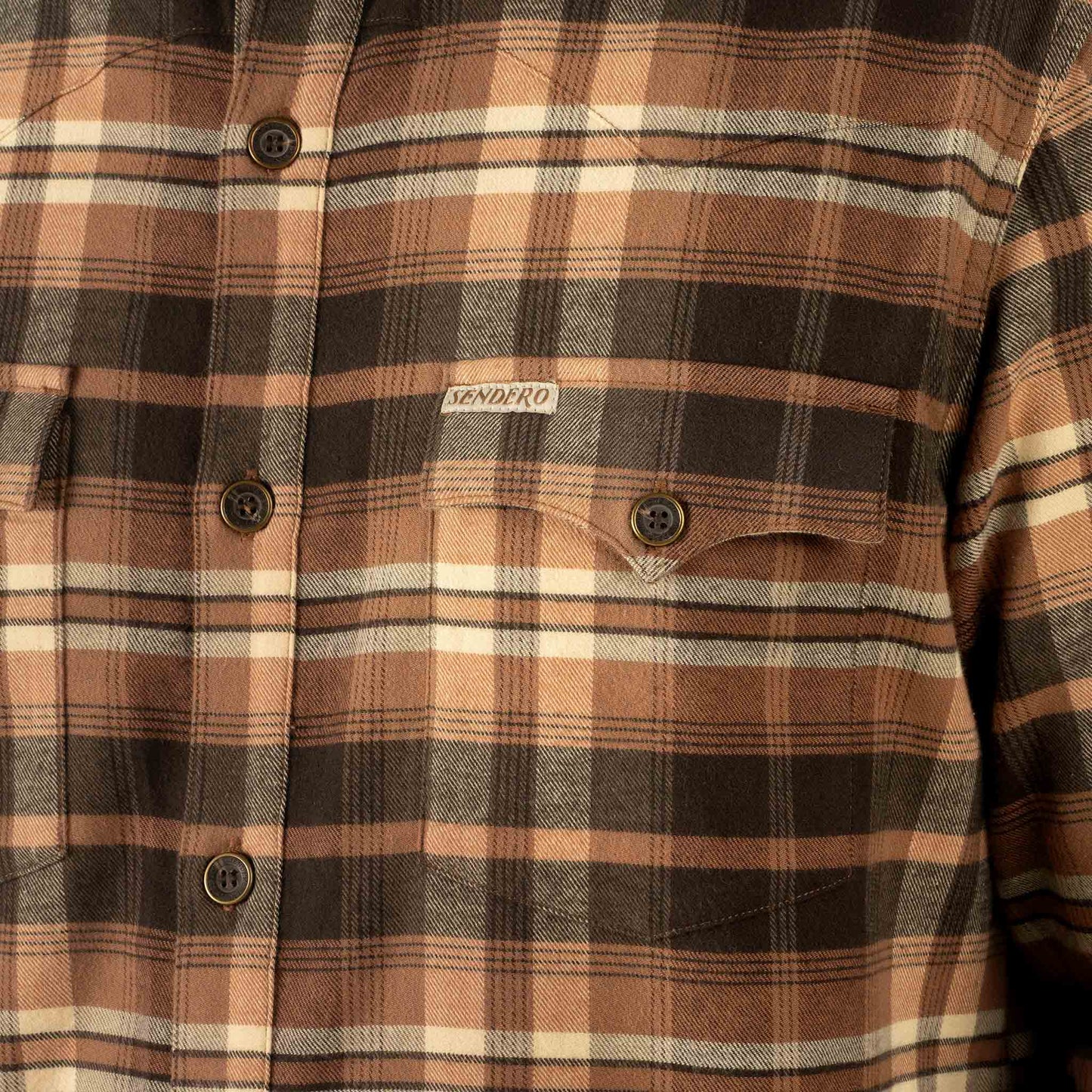 Moab Flannel Shirt in Brown/Black