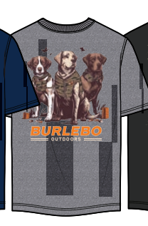 Youth Camo Duck Dogs SS TEE in Dark Heather Grey