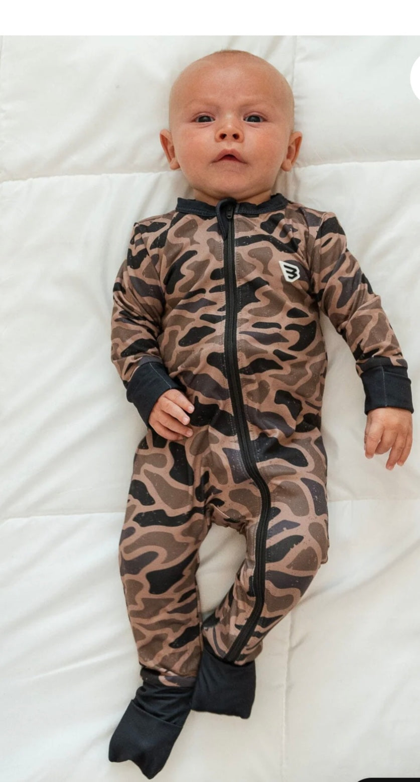 Baby Zip Up in Gauge Camo | Burlebo