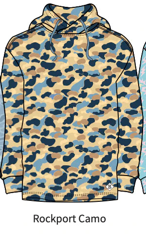 Youth Performance Hoodie in Rockport Camo | Burlebo