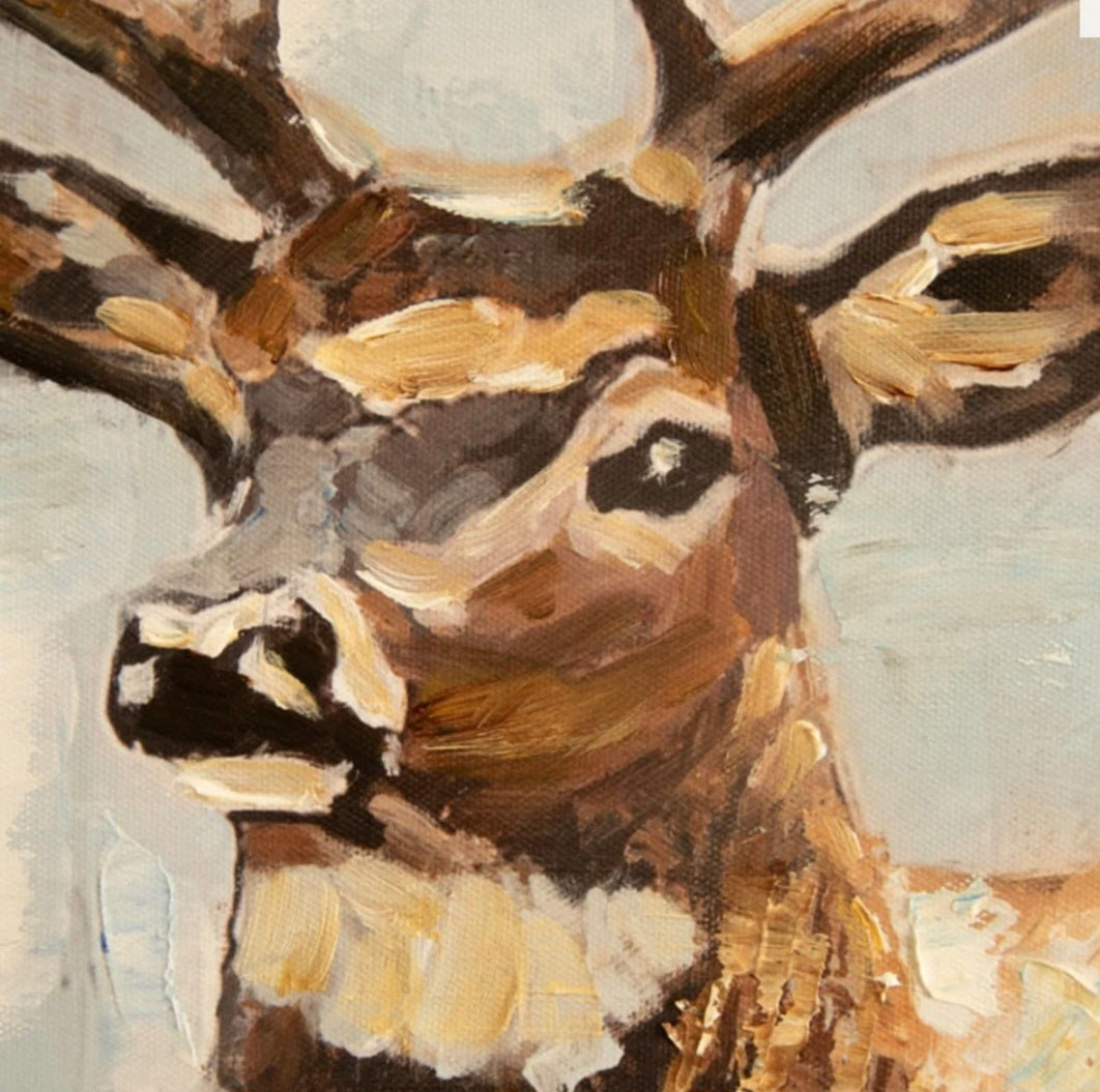 Painted Deer Framed Print